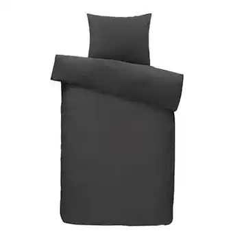 Leen Bakker Royal dekbedovertrek Flynn - antracietkleur - 140x200/220 cm - Leen Bakker aanbieding
