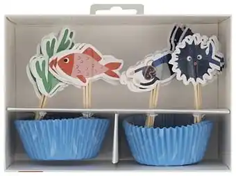 HEMA Cupcake Set - Onder Water - 24 Stuks