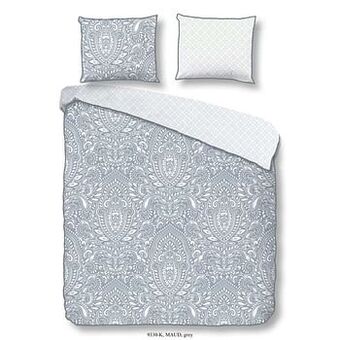 Leen Bakker Descanso dekbedovertrek Maud - grijs - 140x200/220 cm - Leen Bakker aanbieding