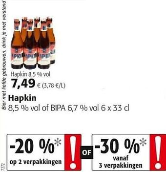 Colruyt Hapkin 8,5 % vol aanbieding