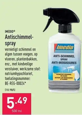 ALDI Antischimmel- spray aanbieding