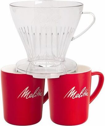 Makro Melitta Mugs 2 stuks + Opzetfilter Premium 1 x 4 aanbieding