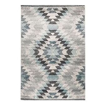 Leen Bakker Tapijt Bova - grijs/blauw - 200x290 cm - Leen Bakker aanbieding