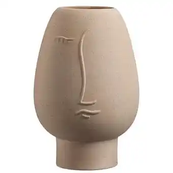 Leen Bakker Vaas Irma - zandkleur - 26x17 cm - Leen Bakker aanbieding