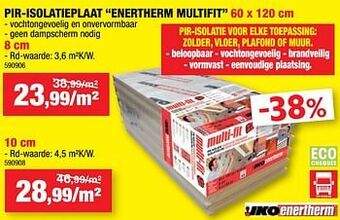Hubo Pir-isolatieplaat enertherm multifit aanbieding