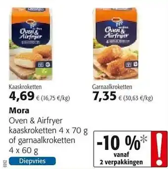 Mora oven + airfryer kaaskroketten of garnaalkroketten