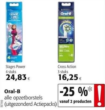 Colruyt Oral-b alle opzetborstels aanbieding