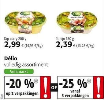Colruyt Délio volledig assortiment aanbieding