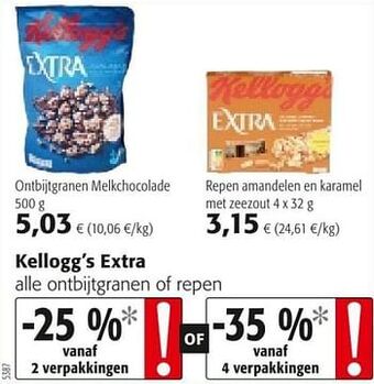Colruyt Kellogg`s alle ontbijtgranen of repen aanbieding