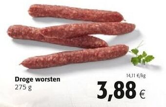 Colruyt Droge worsten aanbieding