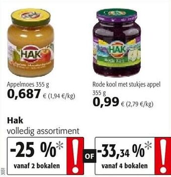 Colruyt Hak volledig assortiment aanbieding