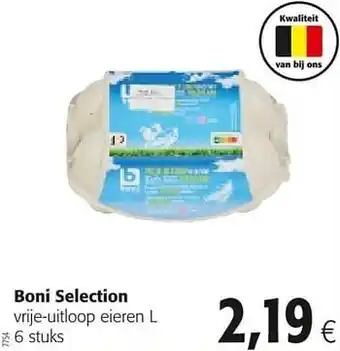 Colruyt Boni selection bio vrije-uitloop eieren maat l aanbieding