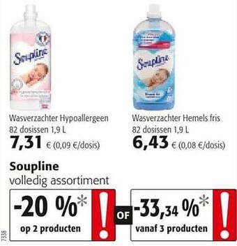 Colruyt Soupline volledig assortiment aanbieding