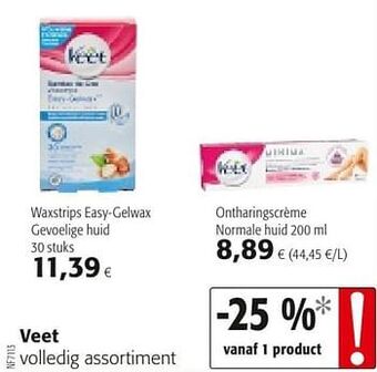 Colruyt Veet volledig assortiment aanbieding