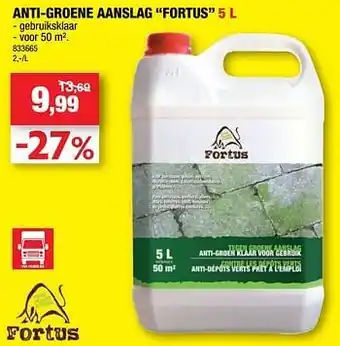 Hubo Anti-groene aanslag fortus aanbieding
