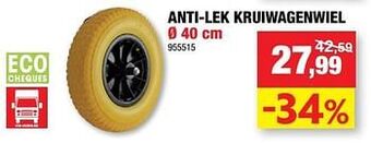 Hubo Anti-lek kruiwagenwiel aanbieding