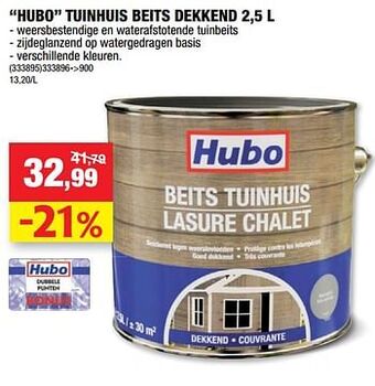 Hubo Hubo tuinhuis beits dekkend aanbieding