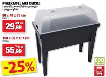 Kweektafel met deksel