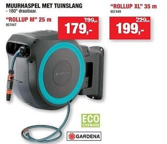 Hubo Muurhaspel met tuinslang aanbieding