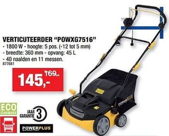 Hubo Powerplus verticuteerder powxg7516 aanbieding