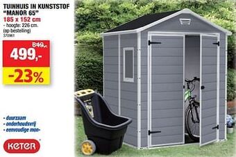 Hubo Tuinhuis in kunststof manor 65 aanbieding