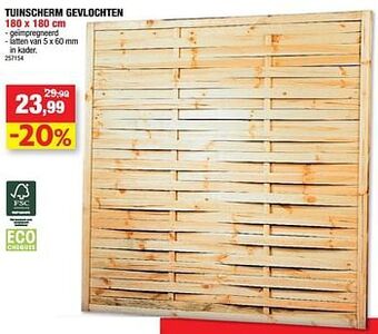 Hubo Tuinscherm gevlochten aanbieding