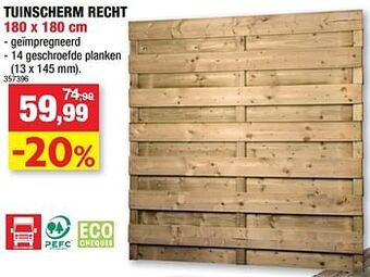 Hubo Tuinscherm recht aanbieding