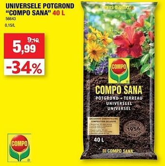 Hubo Universele potgrond compo sana aanbieding