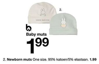 Zeeman Newborn muts aanbieding