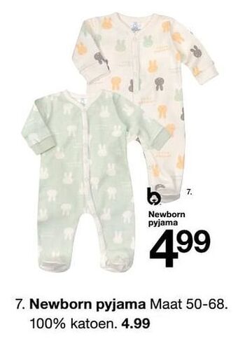 Zeeman Newborn pyjama aanbieding
