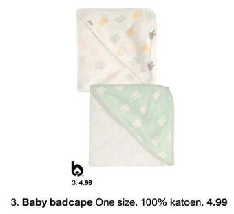 Zeeman Baby badcape aanbieding