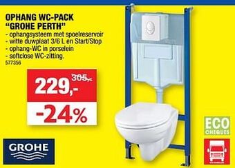 Hubo Ophang wc-pack grohe perth aanbieding