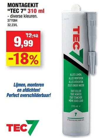 Hubo Montagekit tec 7 aanbieding