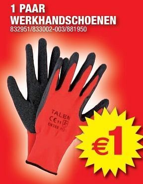 Hubo 1 paar werkhandschoenen aanbieding