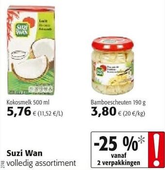 Colruyt Suzi wan volledig assortiment aanbieding