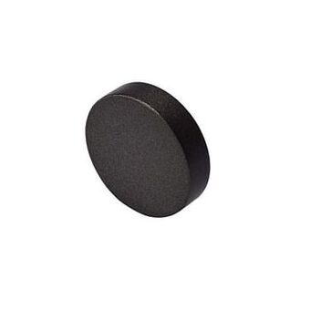 Leen Bakker Gordijnroede knop Round Flat 20 mm - antraciet (2 stuks) - Leen Bakker aanbieding