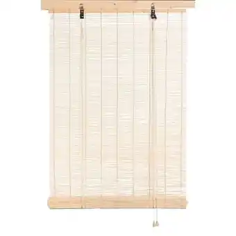 Leen Bakker Rolgordijn Bamboe basic - naturel - 60x130 cm - Leen Bakker aanbieding