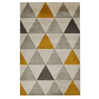 Leen Bakker Floorita tapijt Roma - oker - 140x200 cm - Leen Bakker aanbieding