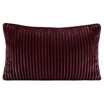 Leen Bakker Sierkussen William - roodpaars - 35x55 cm - Leen Bakker aanbieding