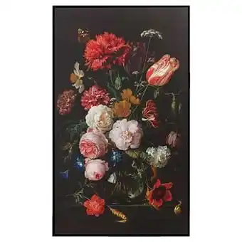 Leen Bakker Schilderij Stilleven met bloemen - multikleur - 118x70 cm - Leen Bakker aanbieding
