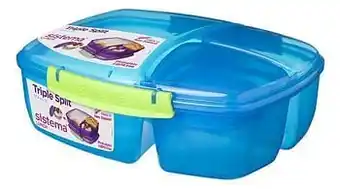 Dreamland Sistema lunchbox Trends Triple Split blauw aanbieding