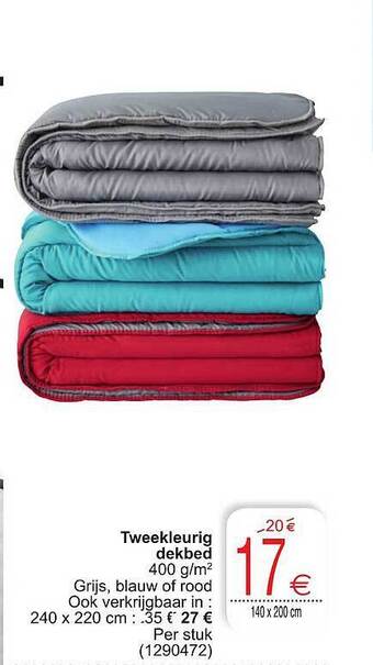 Cora Tweekleurig Dekbed aanbieding
