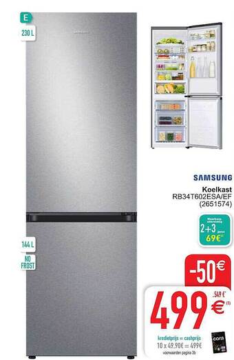 Cora Samsung Koelkast aanbieding