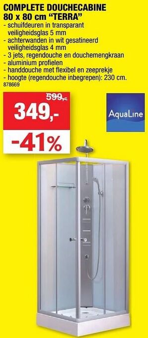 Hubo Complete douchecabine terra aanbieding