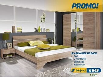 De Prijzenklopper Slaapkamer felbach aanbieding