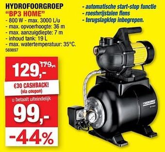 Hubo Kärcher hydrofoorgroep bp3 home aanbieding