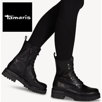 Berca Shoes Tamaris Bottine Dames Trend Bikerboot - Zwart aanbieding