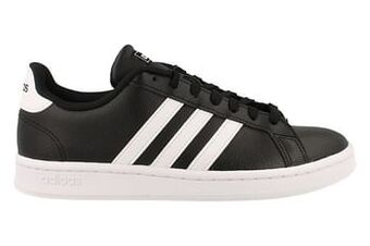 Berca Shoes Adidas Veterschoen Heren Grand Court Cloudfoam Comfort - Zwart aanbieding