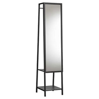 Kwantum Kledingrek Met Spiegel Zwart aanbieding
