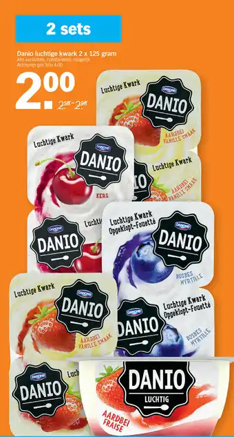 Albert Heijn Danio luchtige kwark 2 x 125 gram aanbieding